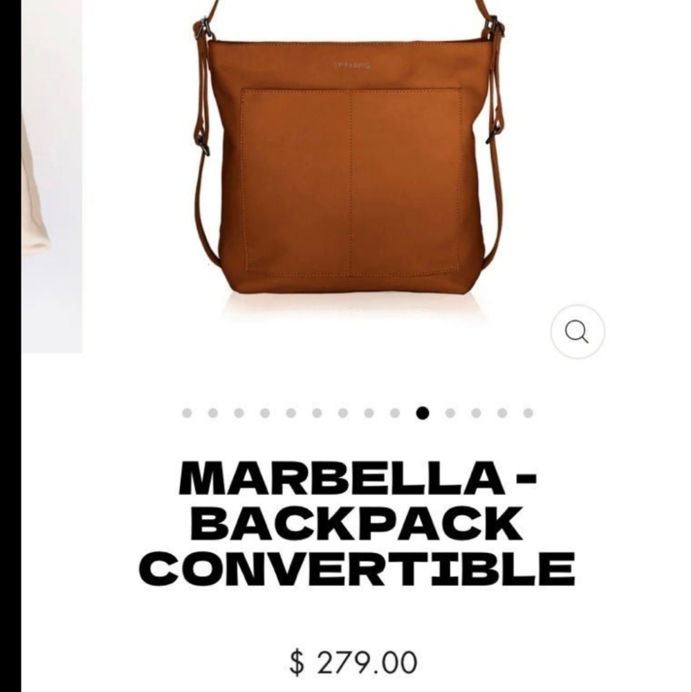 Epiphanie Marbella leather convertible backpack